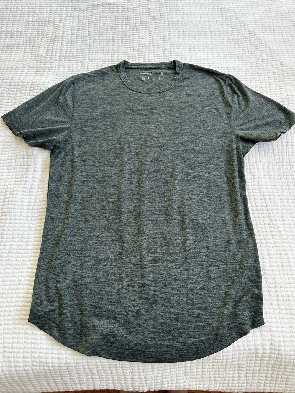 Abercrombie & Fitch Dark Heather Green Gray Short Sleeve Crewneck Tee